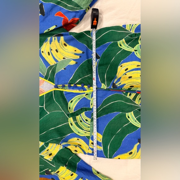 FARM Rio Tropical Banana Leaf Print Romper. Size M - Picture 8 of 10